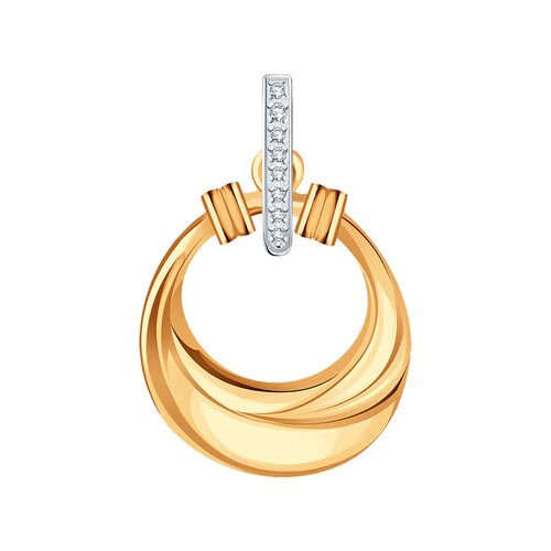 Подвеска с бриллиантами из золота 585 пробы