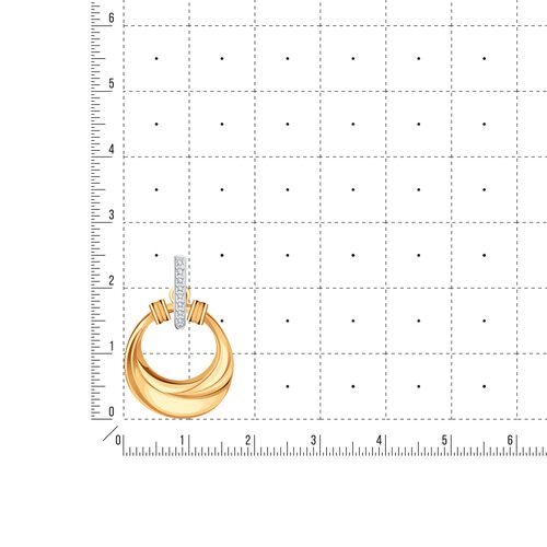Подвеска с бриллиантами из золота 585 пробы