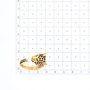Кольцо "Пантеры" с изумрудами и эмалью из золота 585 пробы арт. Т15101Б222