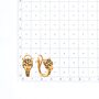 Серьги "Пантера" с изумрудами и эмалью из золота 585 пробы арт. Т15102В237