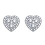 Серьги "Сердца" с бриллиантами из белого золота 585 пробы арт. Т30102Е353