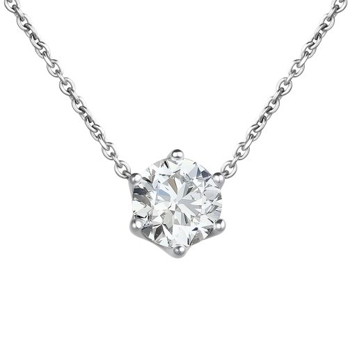 Колье с бриллиантом из золота 585 пробы