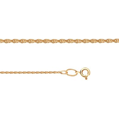 Цепь плетения "Корда" из золота 585 пробы 