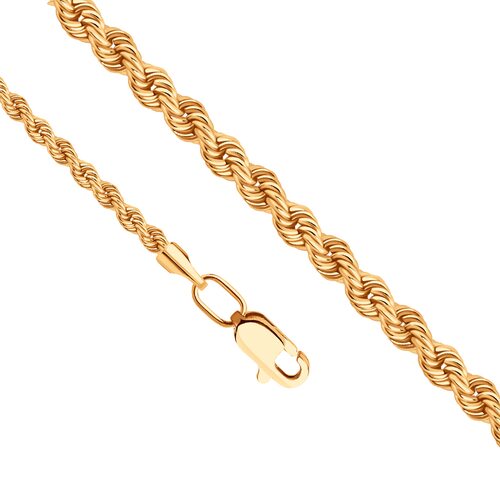 Цепь плетения "Корда" из золота 585 пробы