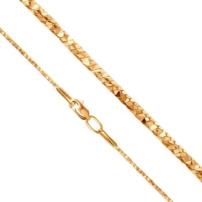 Цепь плетения "Снейк" из золота 585 пробы