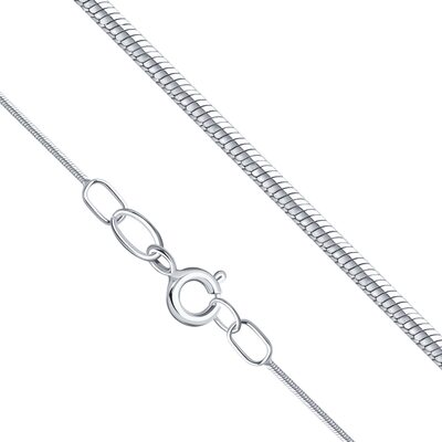 Цепь плетения "Снейк" из белого золота 585 пробы