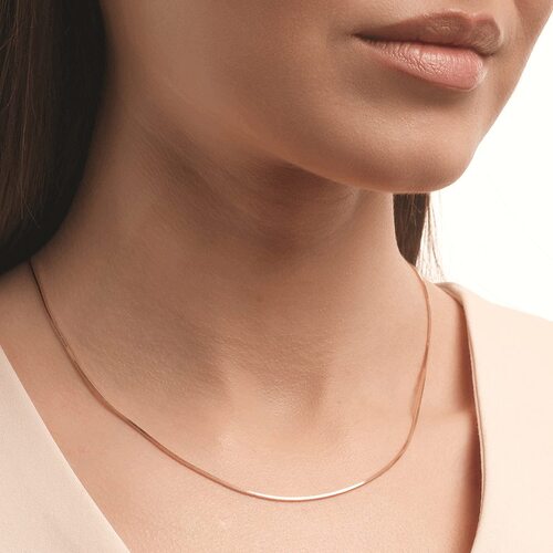 Цепь плетения "Снейк" из золота 585 пробы арт. ЦПН21414030