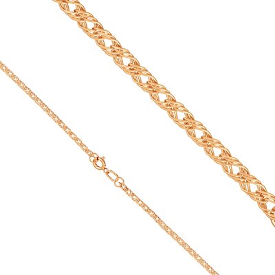 Цепь плетения "Ромб" из золота 585 пробы