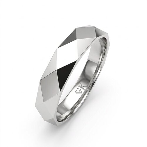 Кольцо обручальное из белого золота 585 пробы