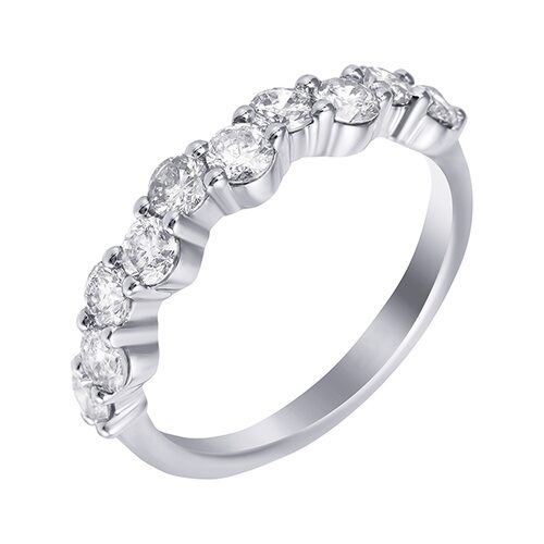 Кольцо с бриллиантами из белого золота 585 пробы