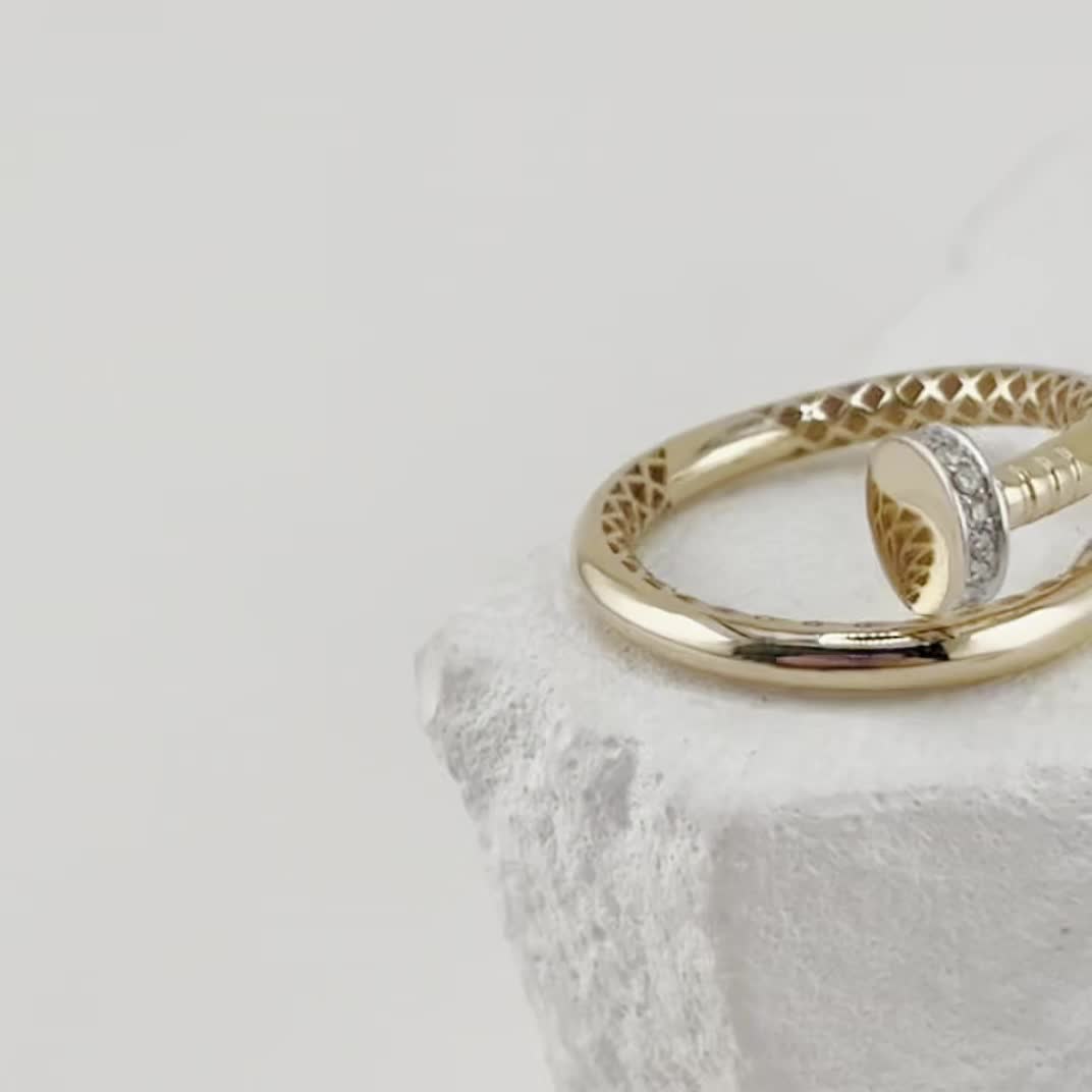 Кольцо "Гвоздь" с бриллиантами из золота 585 пробы арт. 01-02265-01-001-07-01