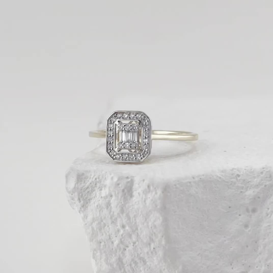 Кольцо с бриллиантами из желтого золота 585 пробы арт. 01-03025-05-001-07-01