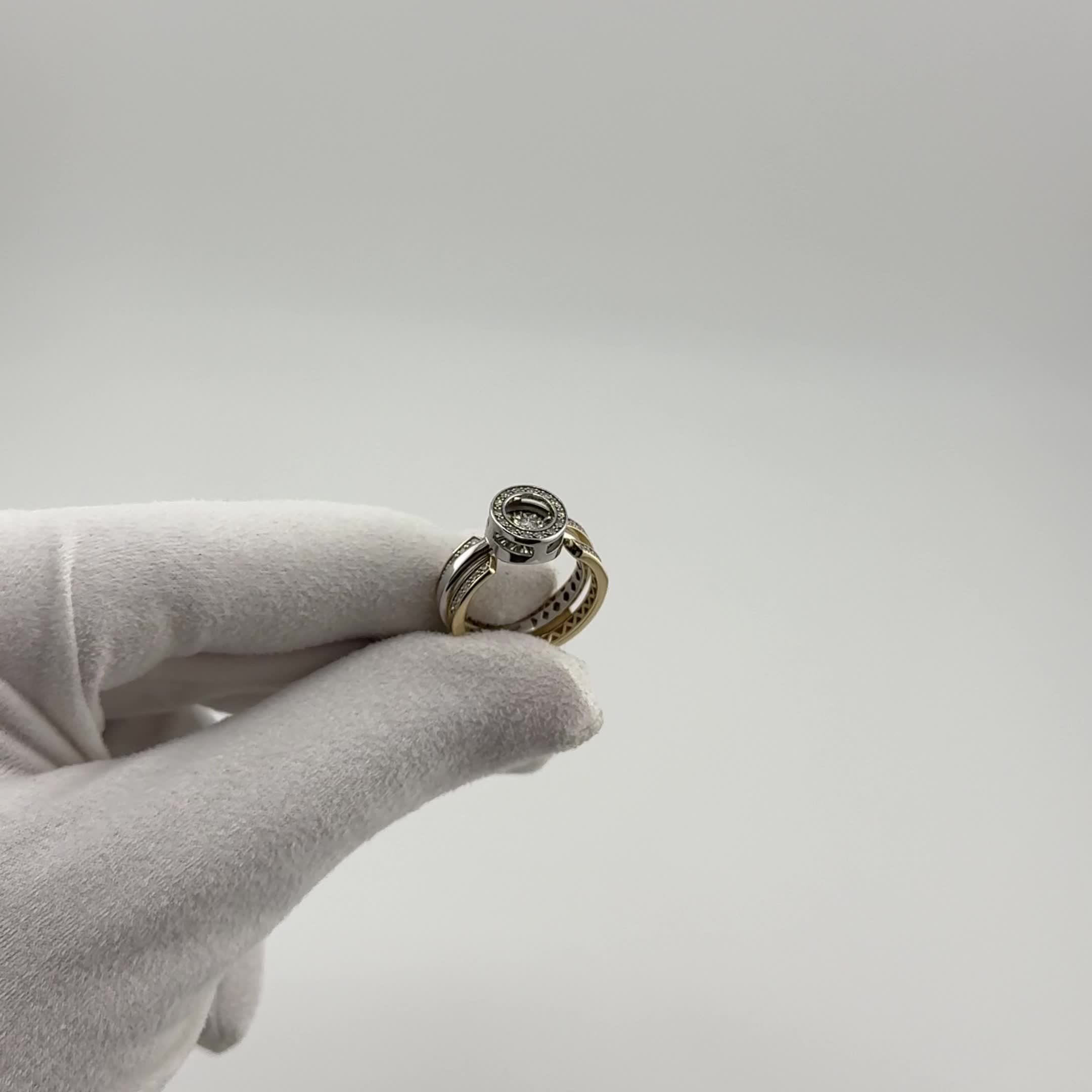 Кольцо с танцующими бриллиантами из золота 585 пробы арт. 01-12-5845-31-00-3