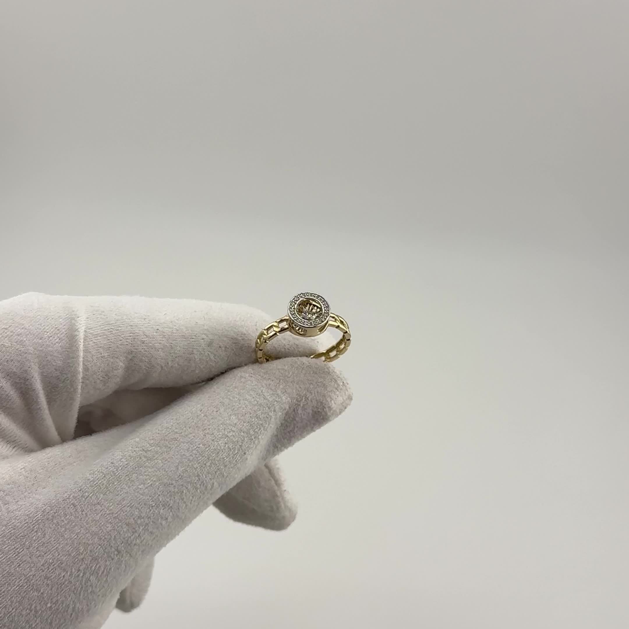 Кольцо с танцующим бриллиантом из золота 585 пробы арт. 01-13-5994-31-00