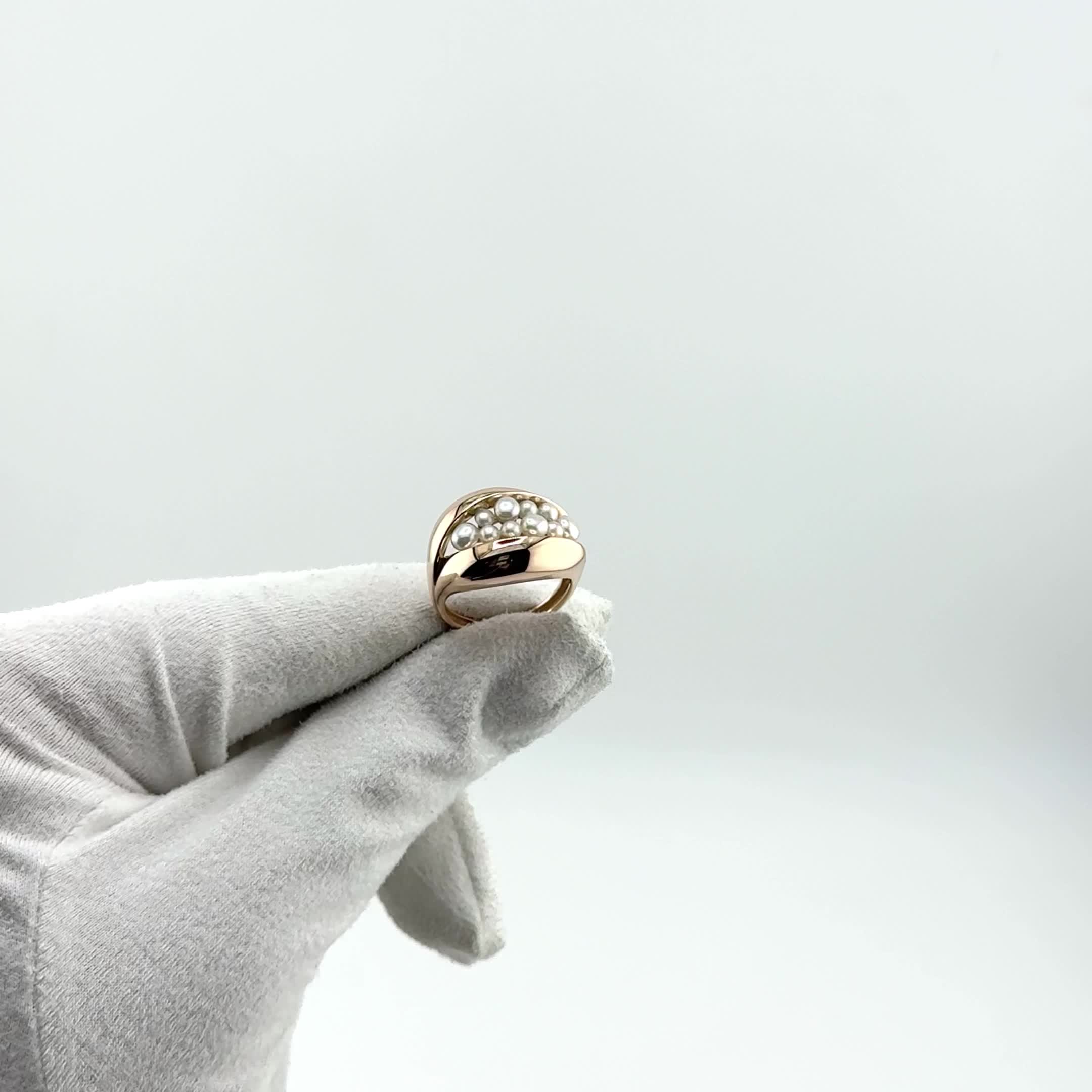 Кольцо с жемчугом из золота 585 пробы арт. 01-3-424-0500-010