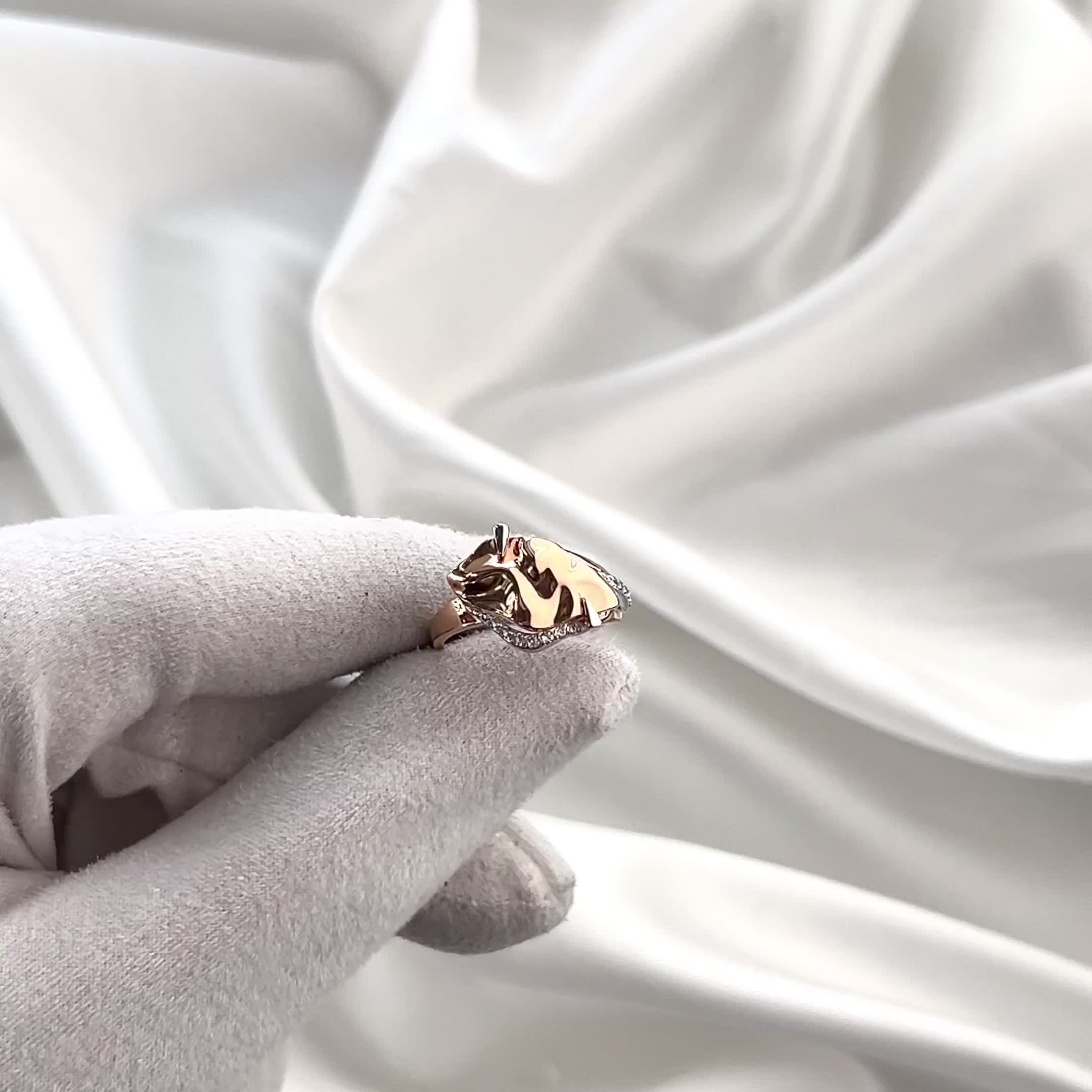 Кольцо с топазами из золота 585 пробы арт. 01-5657-00-201-1111