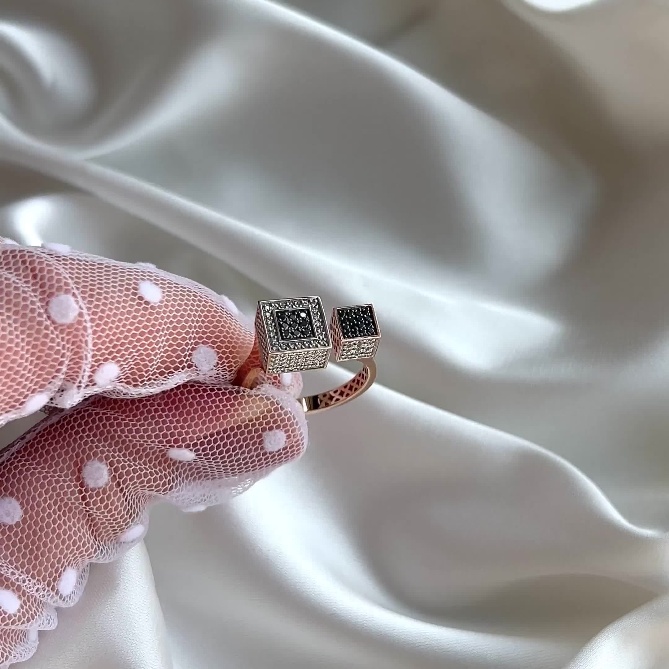 Кольцо с бриллиантами из золота 585 пробы арт. 01-P0259-01-040-07-02