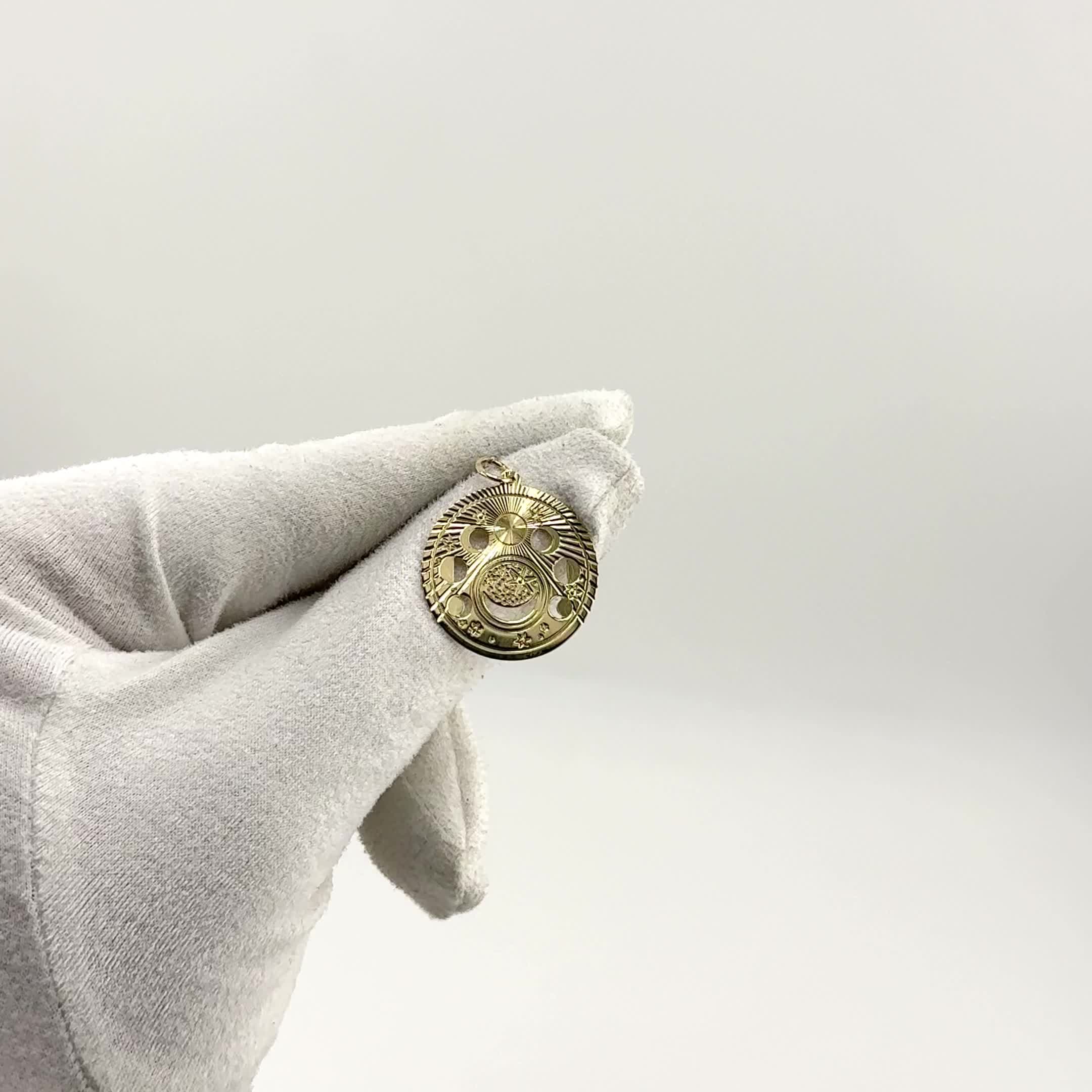 Подвеска "Луна" из желтого золота 585 пробы арт. 010-0302-2100-020