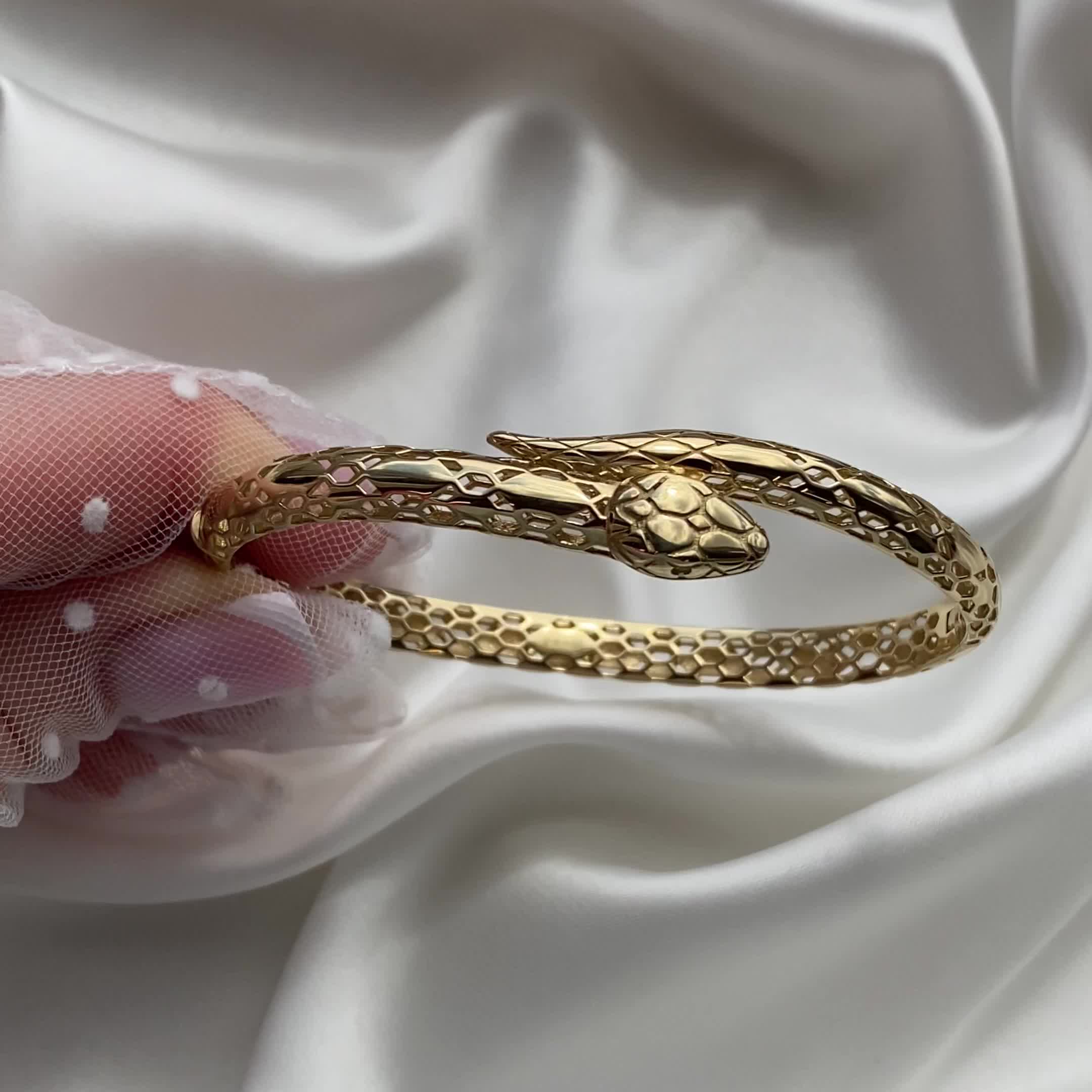 Браслет "Змея" из желтого золота 585 пробы арт. 0106096