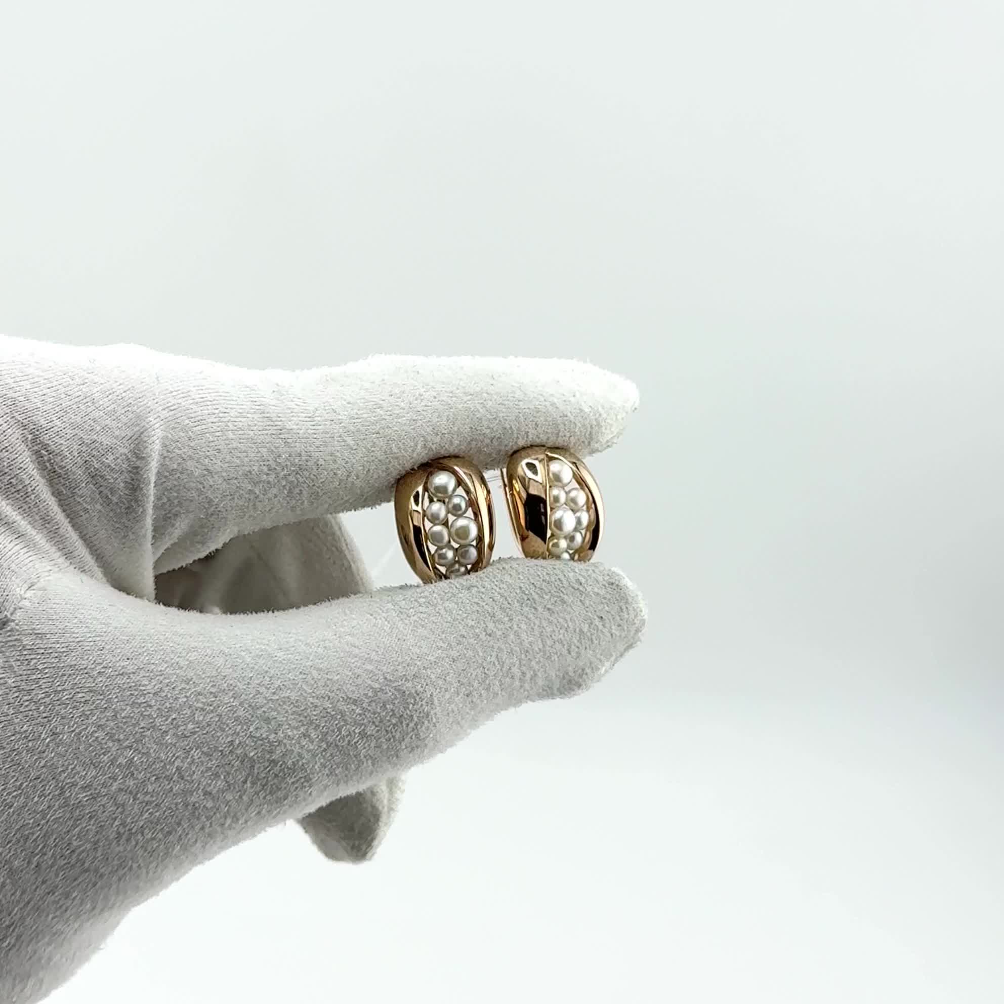 Серьги с жемчугом из золота 585 пробы арт. 02-3-424-0500-010