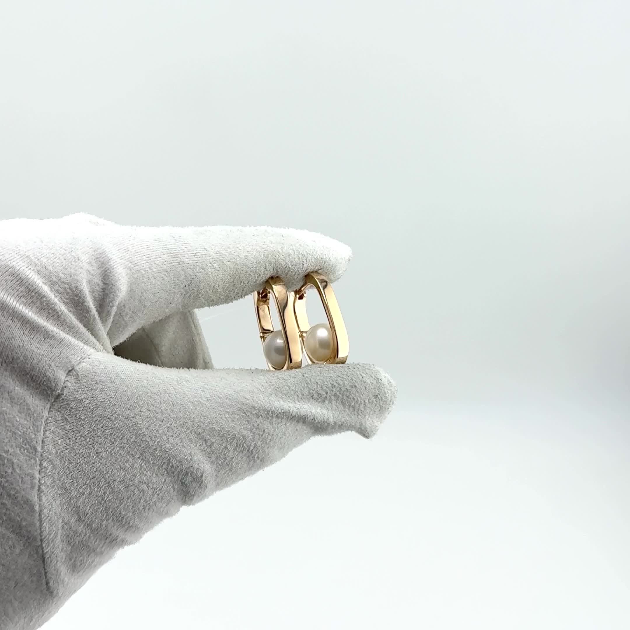 Серьги с жемчугом из золота 585 пробы арт. 02-3-488-0500-110