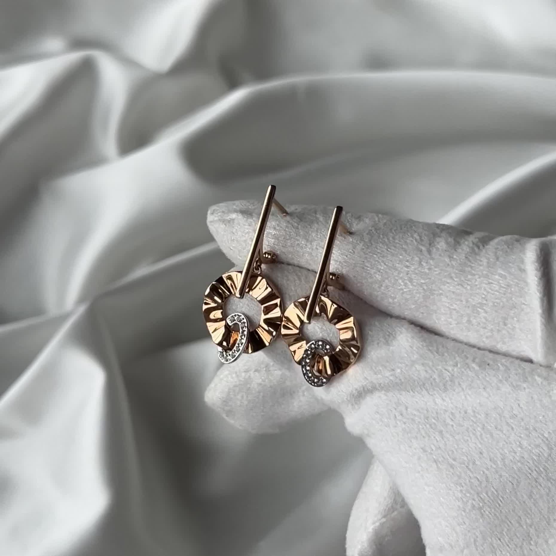 Серьги с топазом из золота 585 пробы арт. 02-5101-00-201-1111