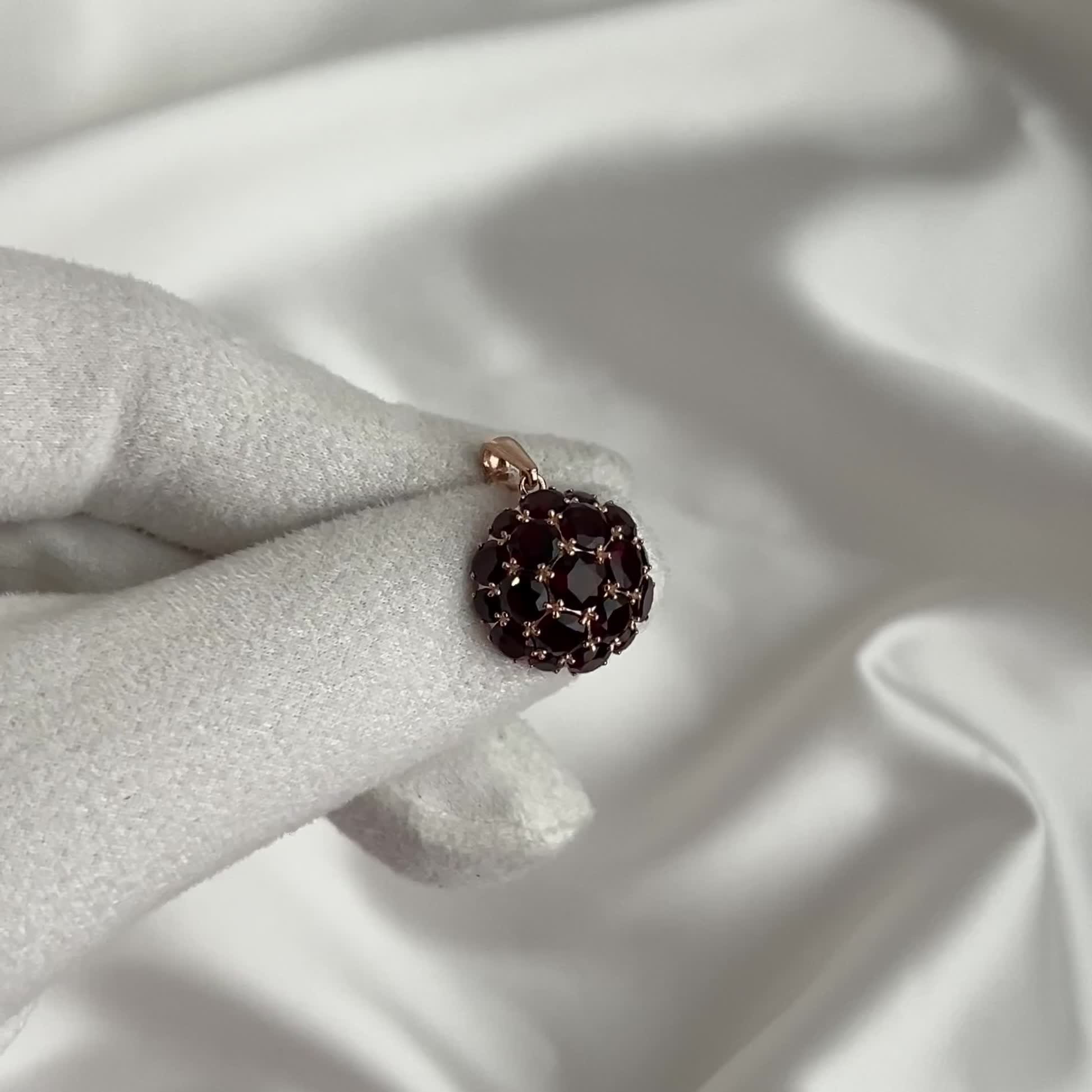 Подвеска с гранатом из золота 585 пробы арт. 03-2277-00-204-1110-46