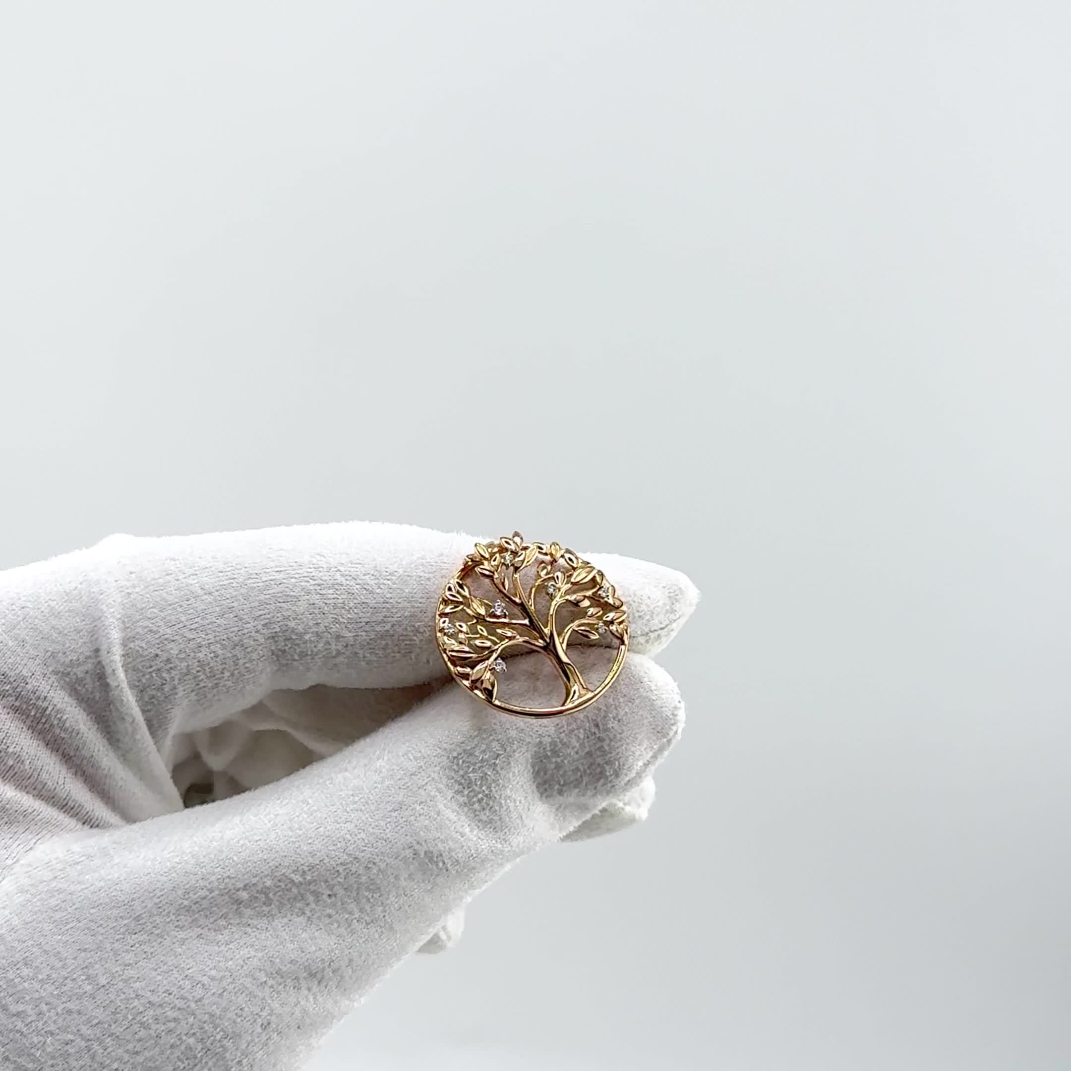 Подвеска "Дерево" с фианитами из золота 585 пробы арт. 03-3587-00-401-1110