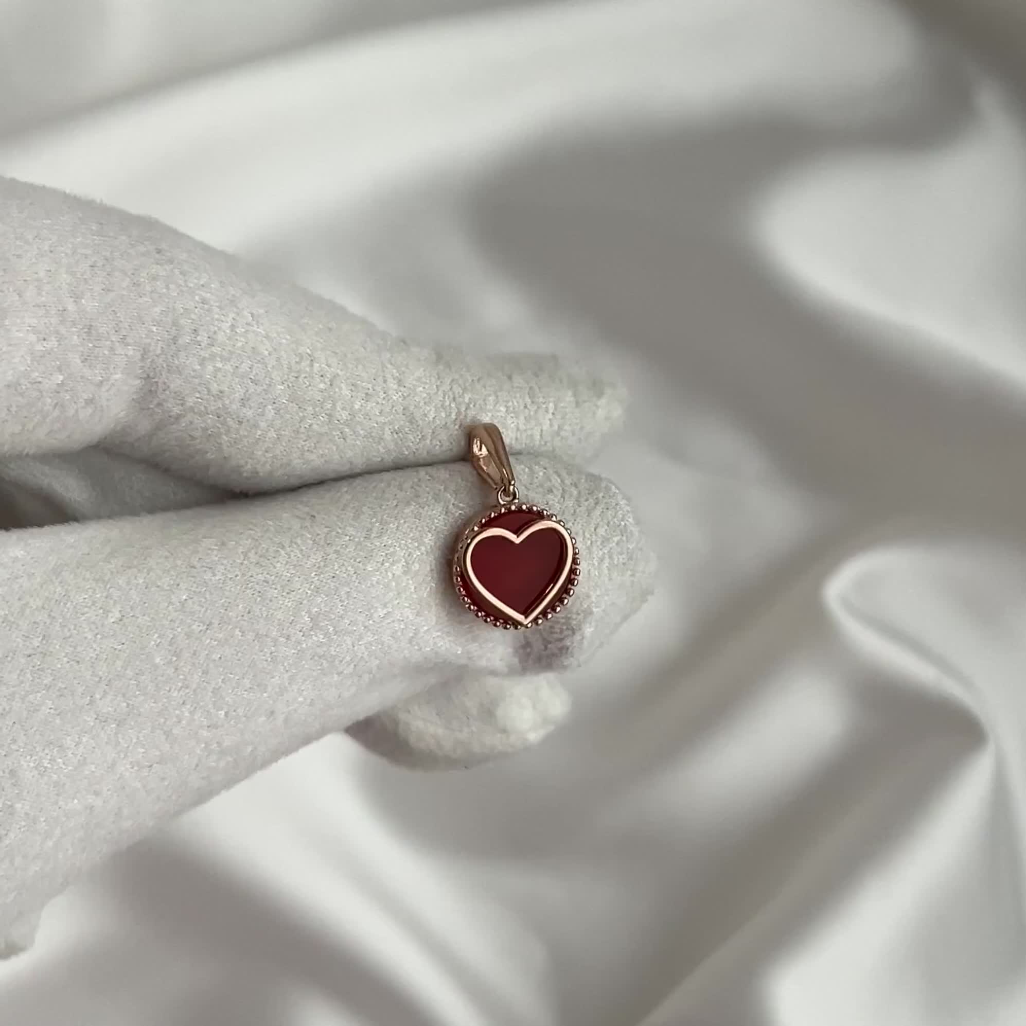 Подвеска "Сердце" с сердоликом из золота 585 пробы арт. 03-3601-00-748-1110