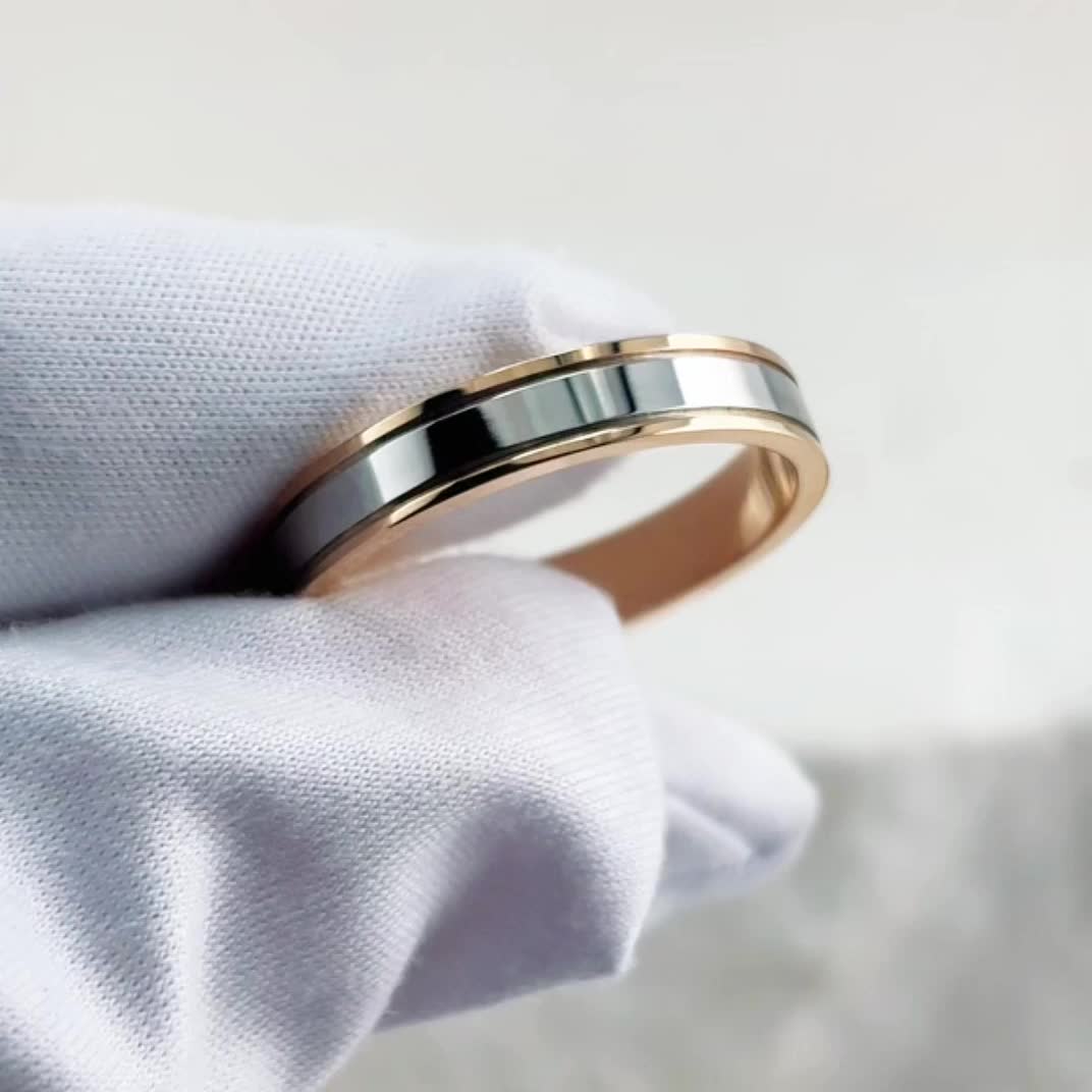 Кольцо обручальное из золота 585 пробы арт. 03355/бк