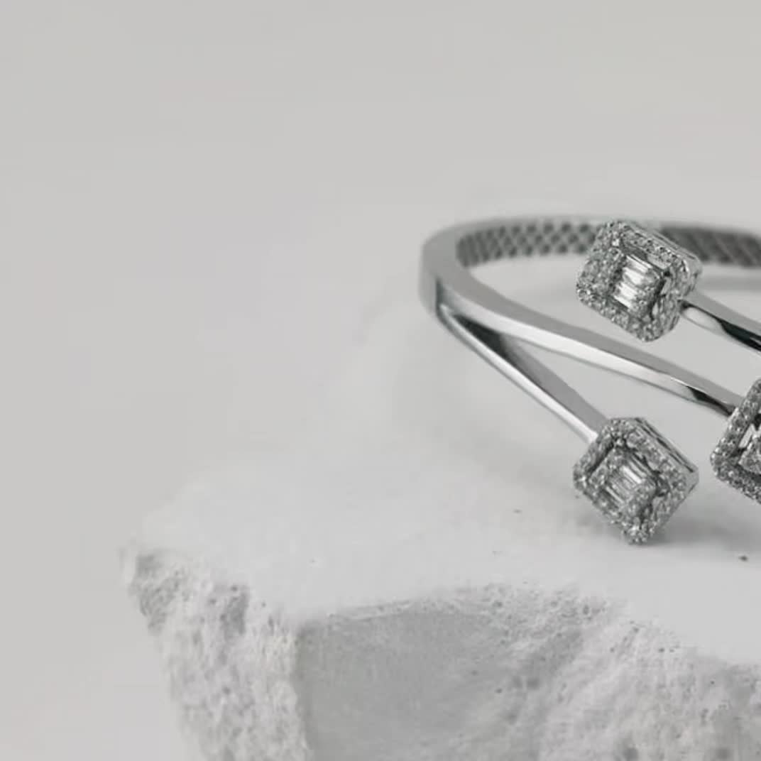 Браслет с бриллиантами из белого золота 585 пробы арт. 05-02938-03-001-07-03