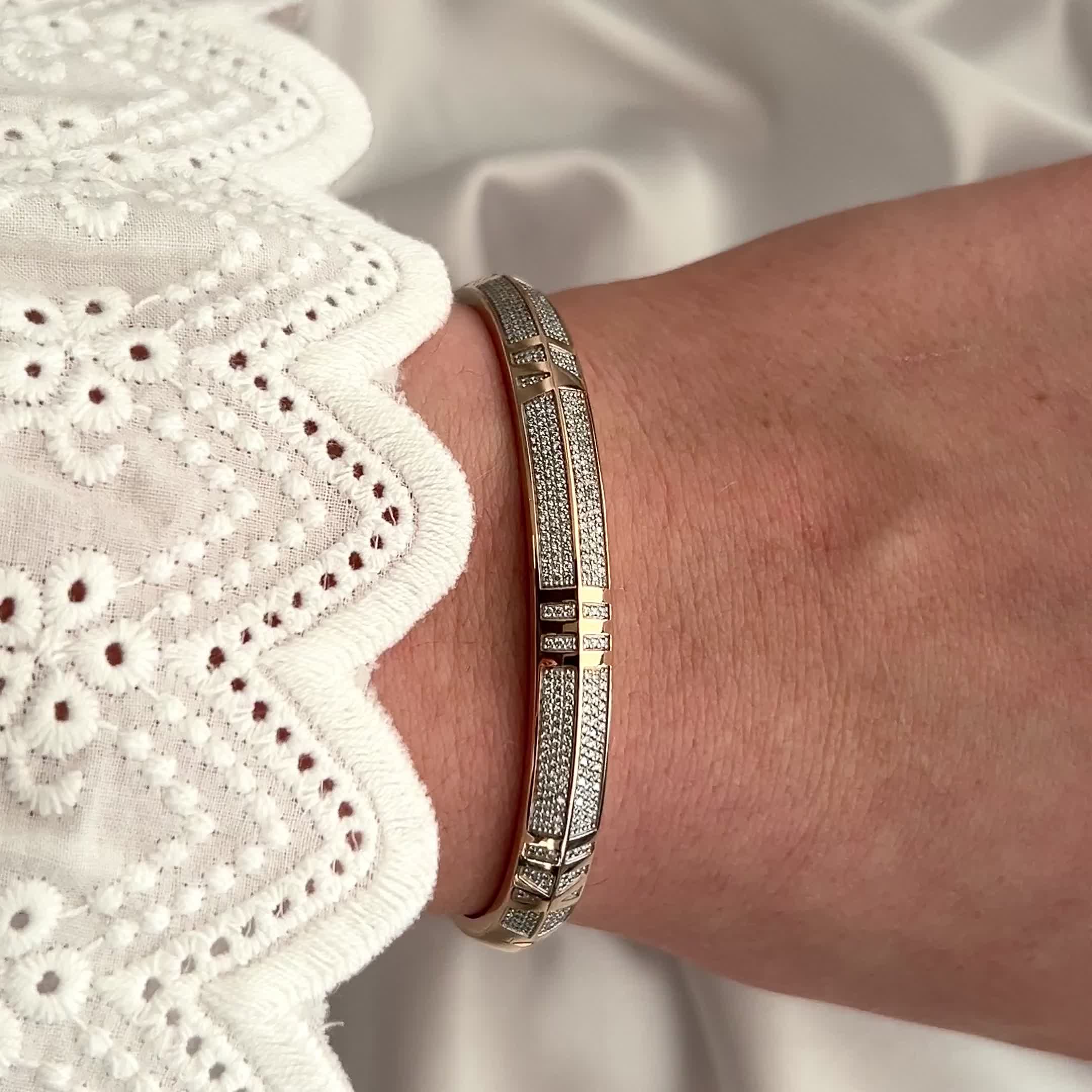 Браслет "Время" с бриллиантами из золота 585 пробы арт. 05-03067-01-001-07-01