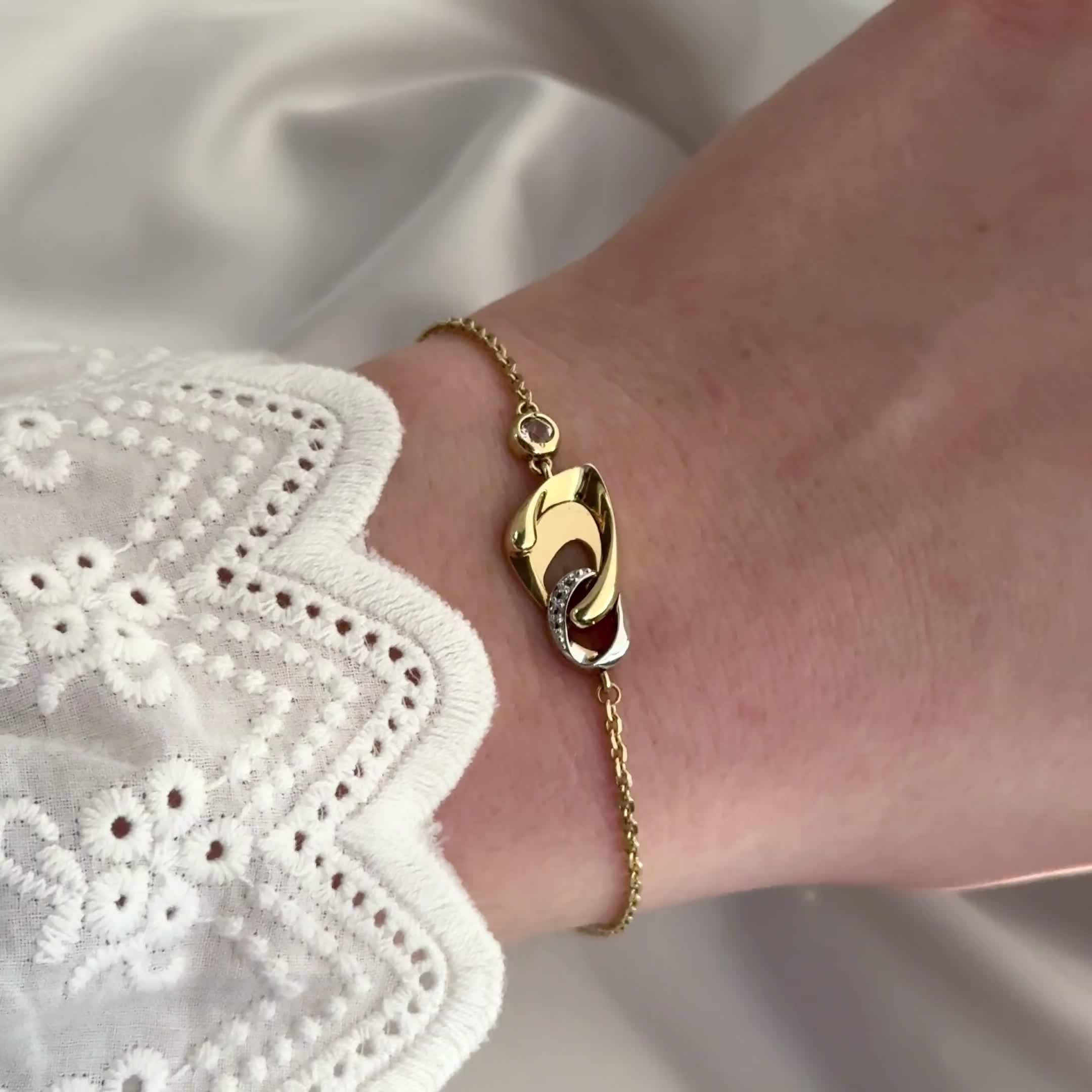 Браслет с топазами из золота 585 пробы арт. 05-0704-00-201-1121