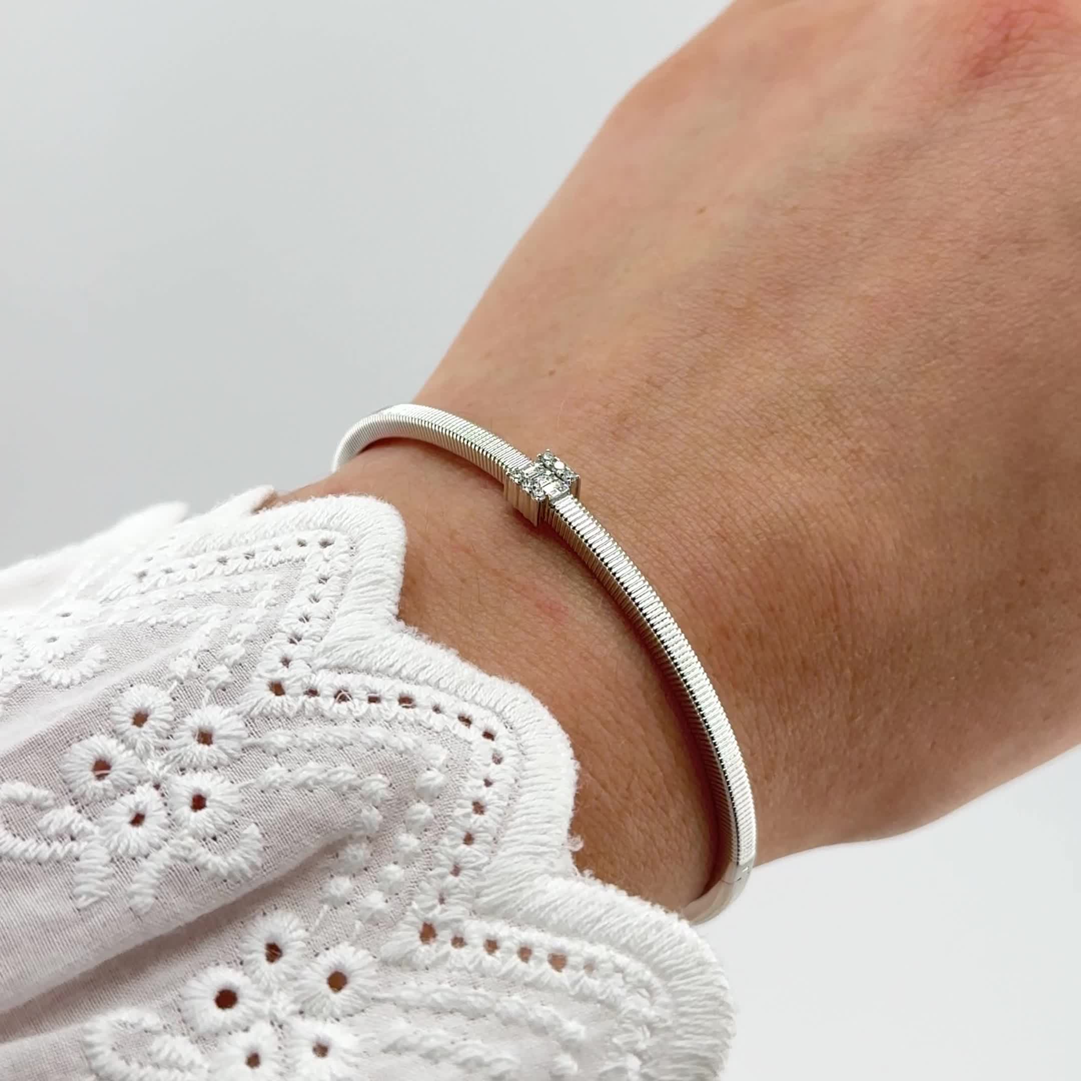 Браслет с бриллиантами из белого золота 585 пробы арт. 05-P0528-03-001-07-03