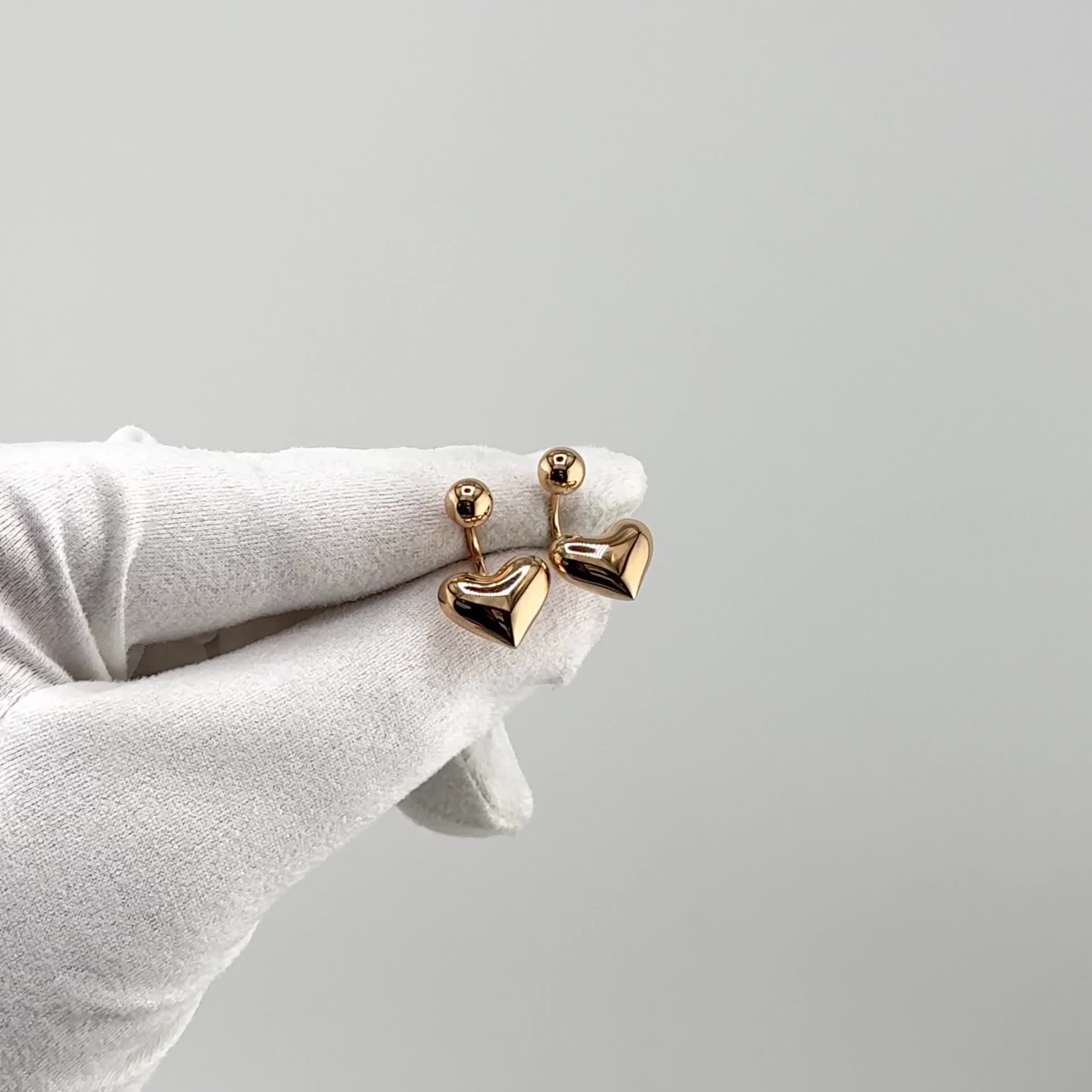 Серьги "Сердца" из золота 585 пробы арт. 050218