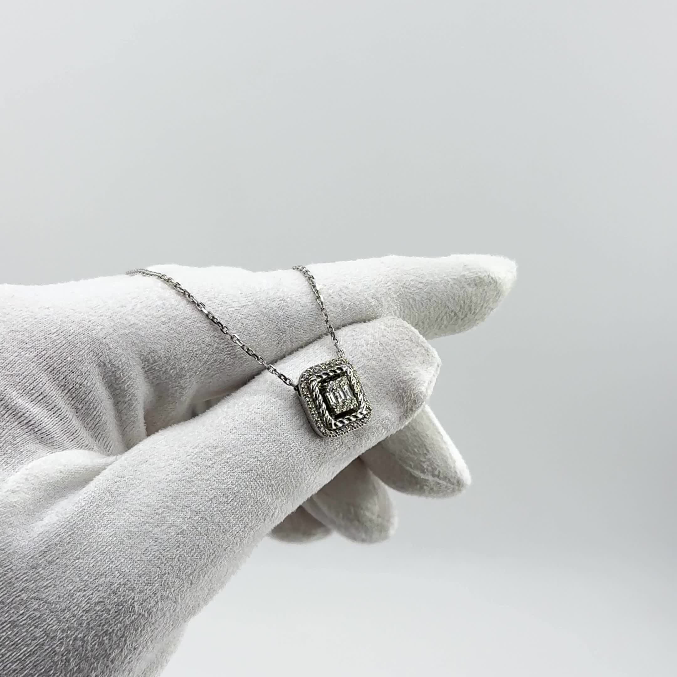 Колье с бриллиантами из белого золота 585 пробы арт. 06-P0522-03-001-07-03