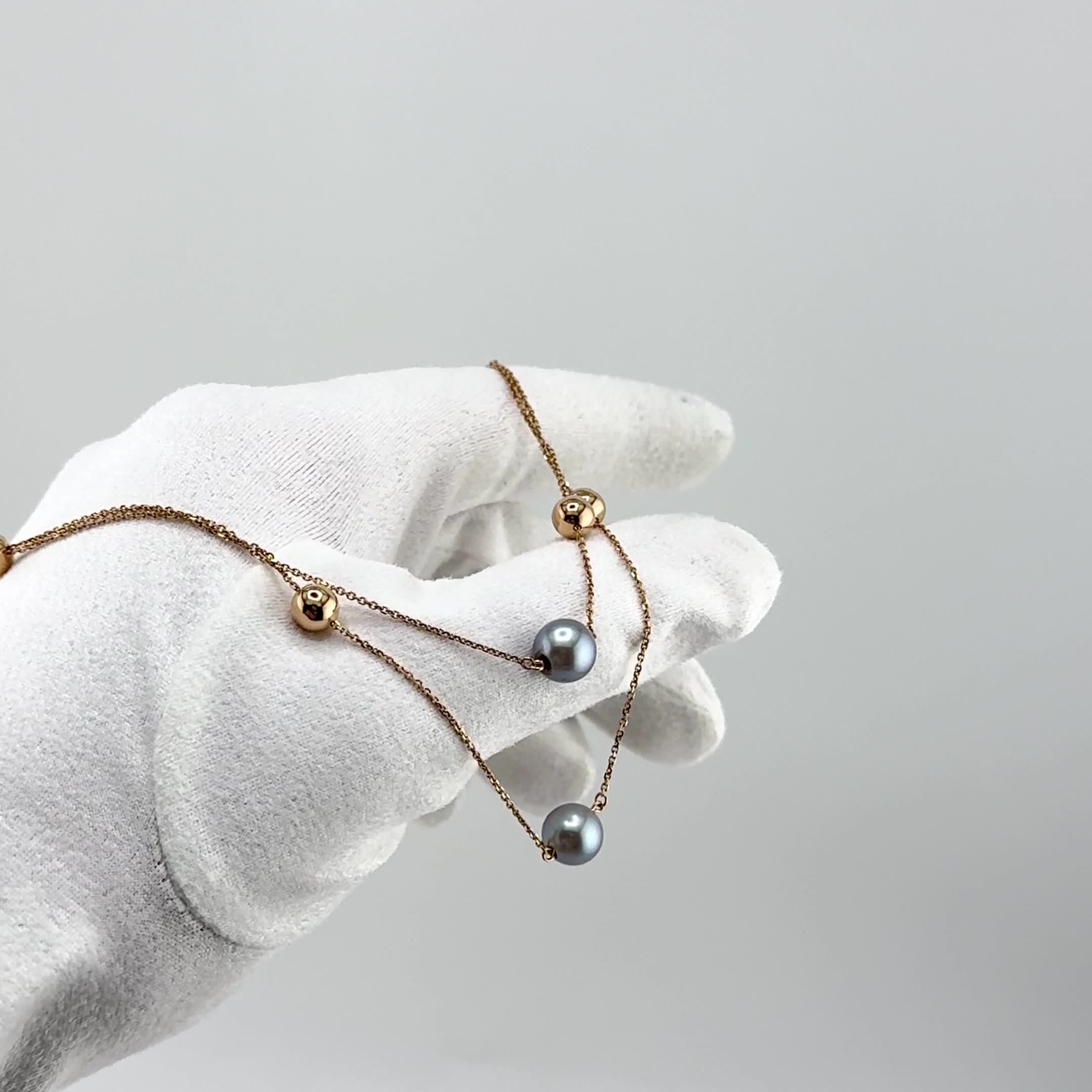 Колье с жемчугом из золота 585 пробы арт. 07-0206-00-301-1110-31