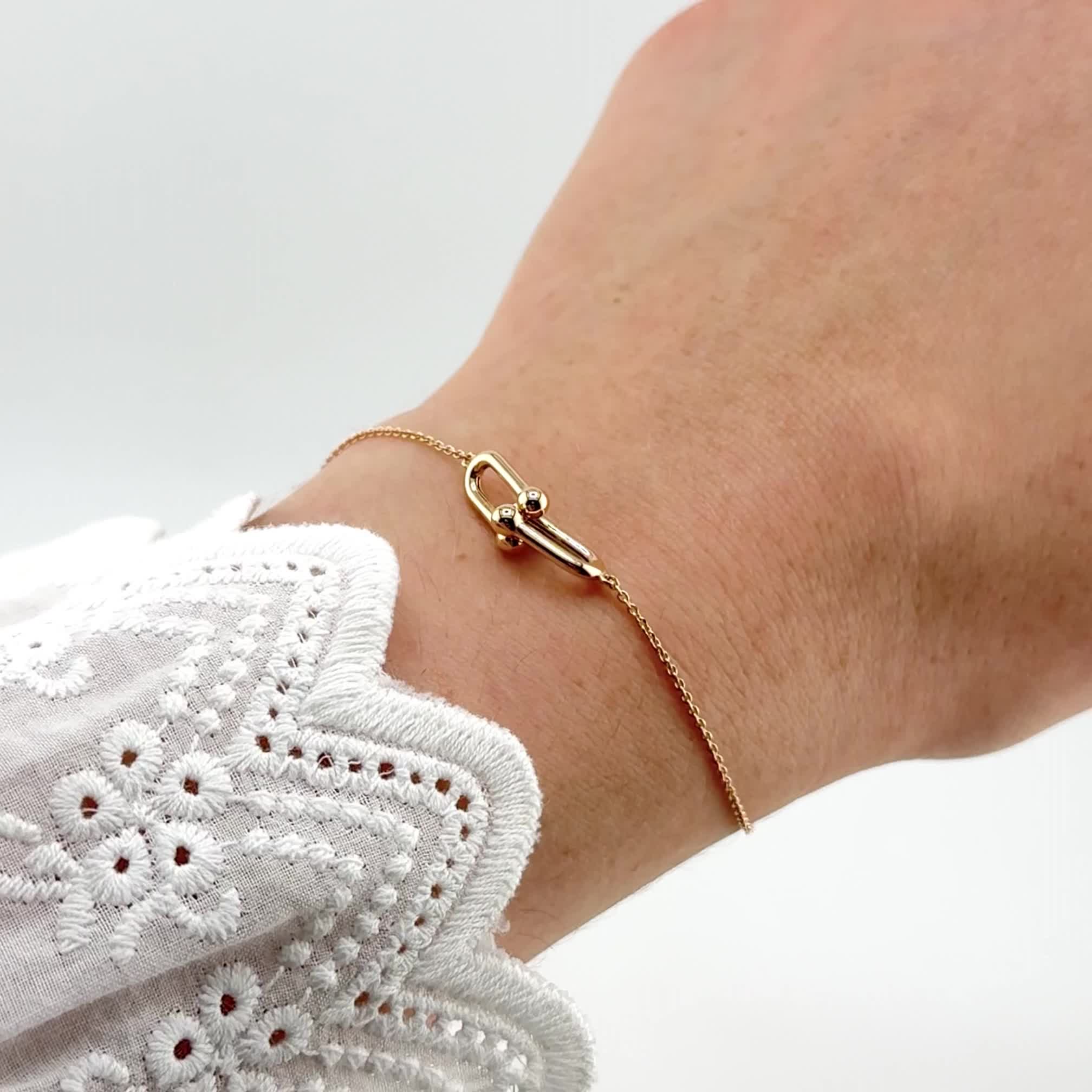 Браслет с фианитами из золота 585 пробы арт. 070076