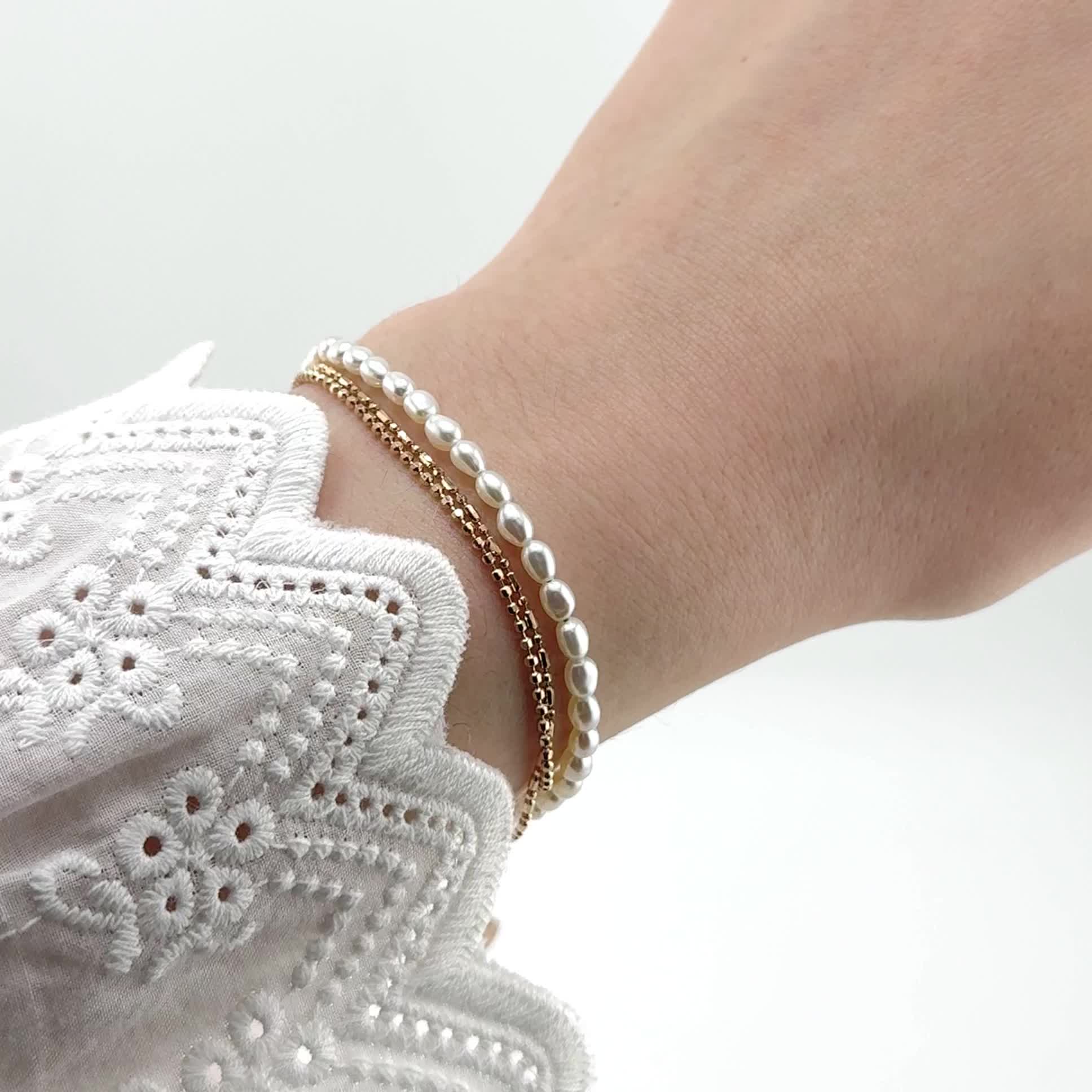 Браслет с жемчугом из золота 585 пробы арт. 08-1-182-0500-010