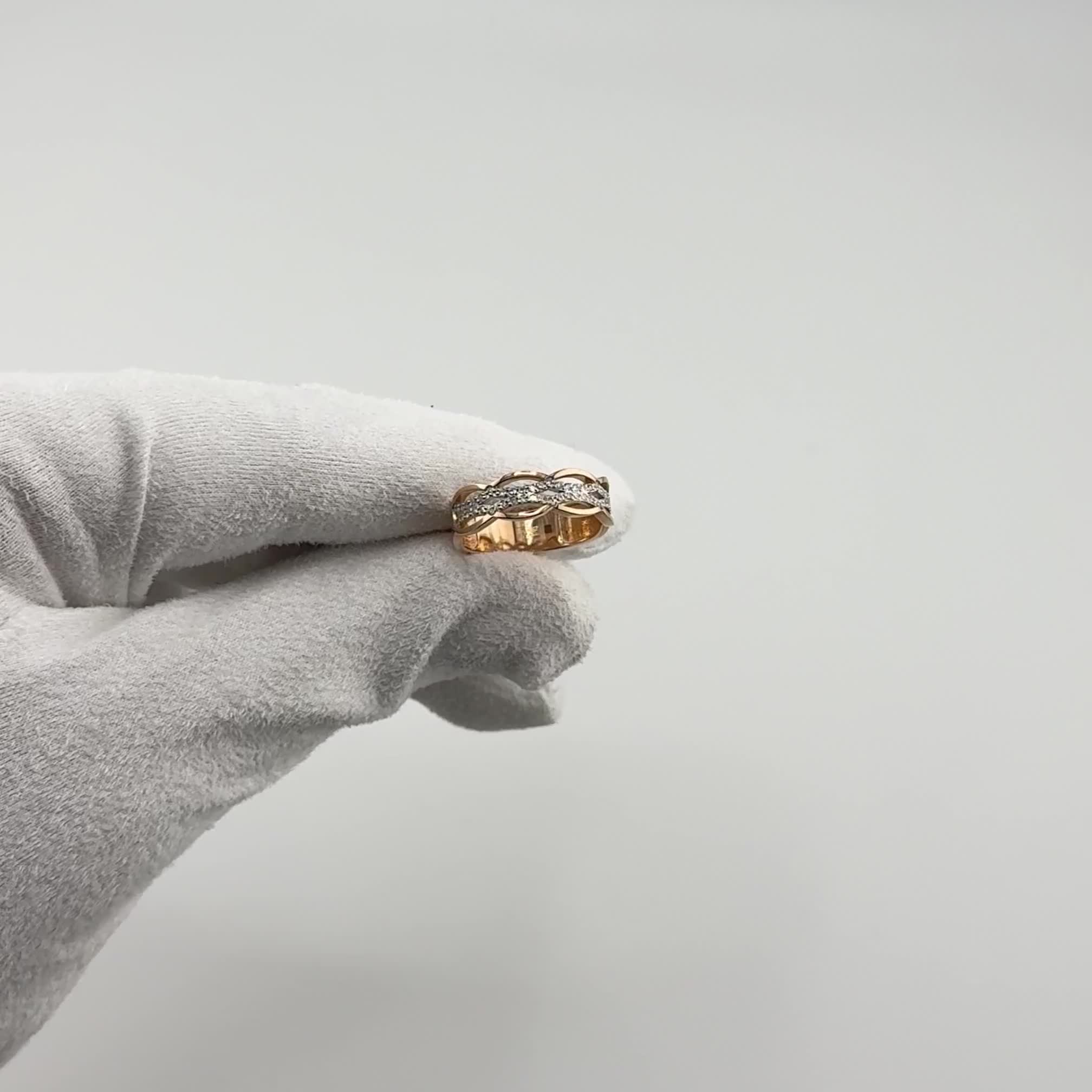 Кольцо с бриллиантами из золота 585 пробы арт. 1-0429-1000