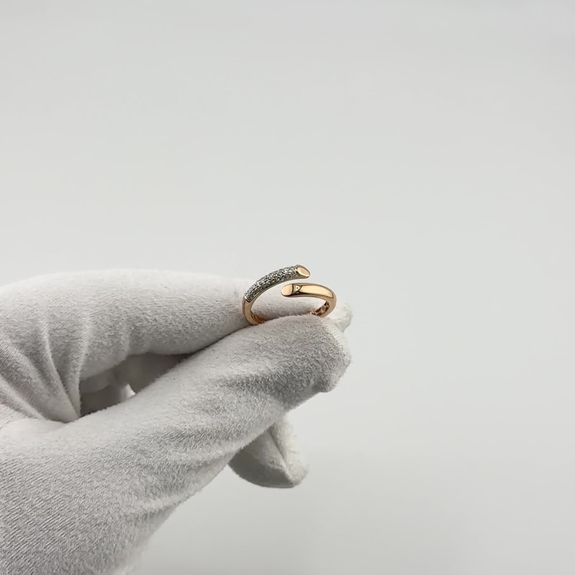 Кольцо с бриллиантами из золота 585 пробы арт. 1012804