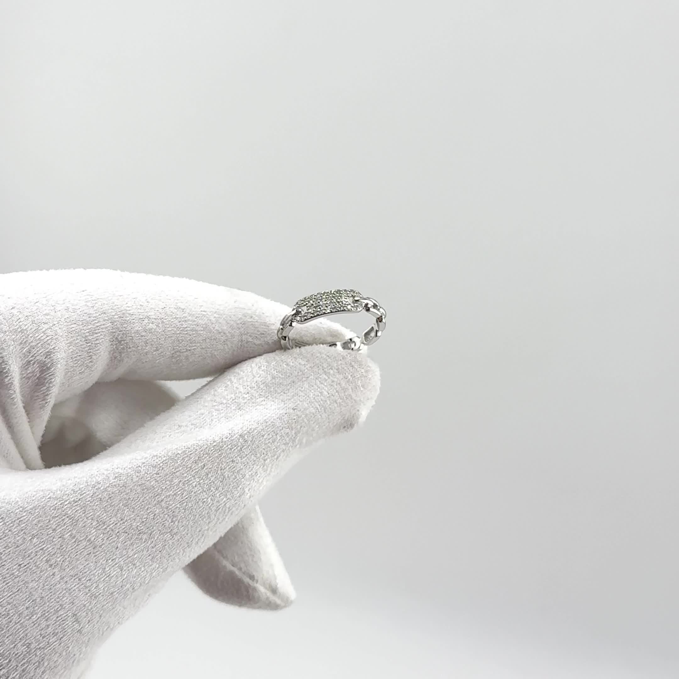 Кольцо с бриллиантами из белого золота 585 пробы арт. 1012869-3