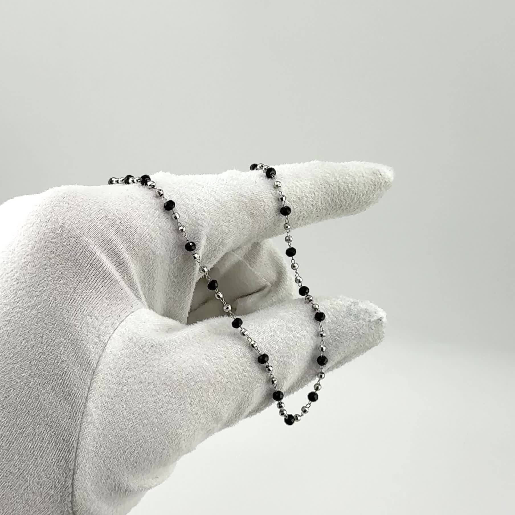 Колье со шпинелью из серебра 925 пробы арт. 10173N-JJ_KL_SP_001_WG