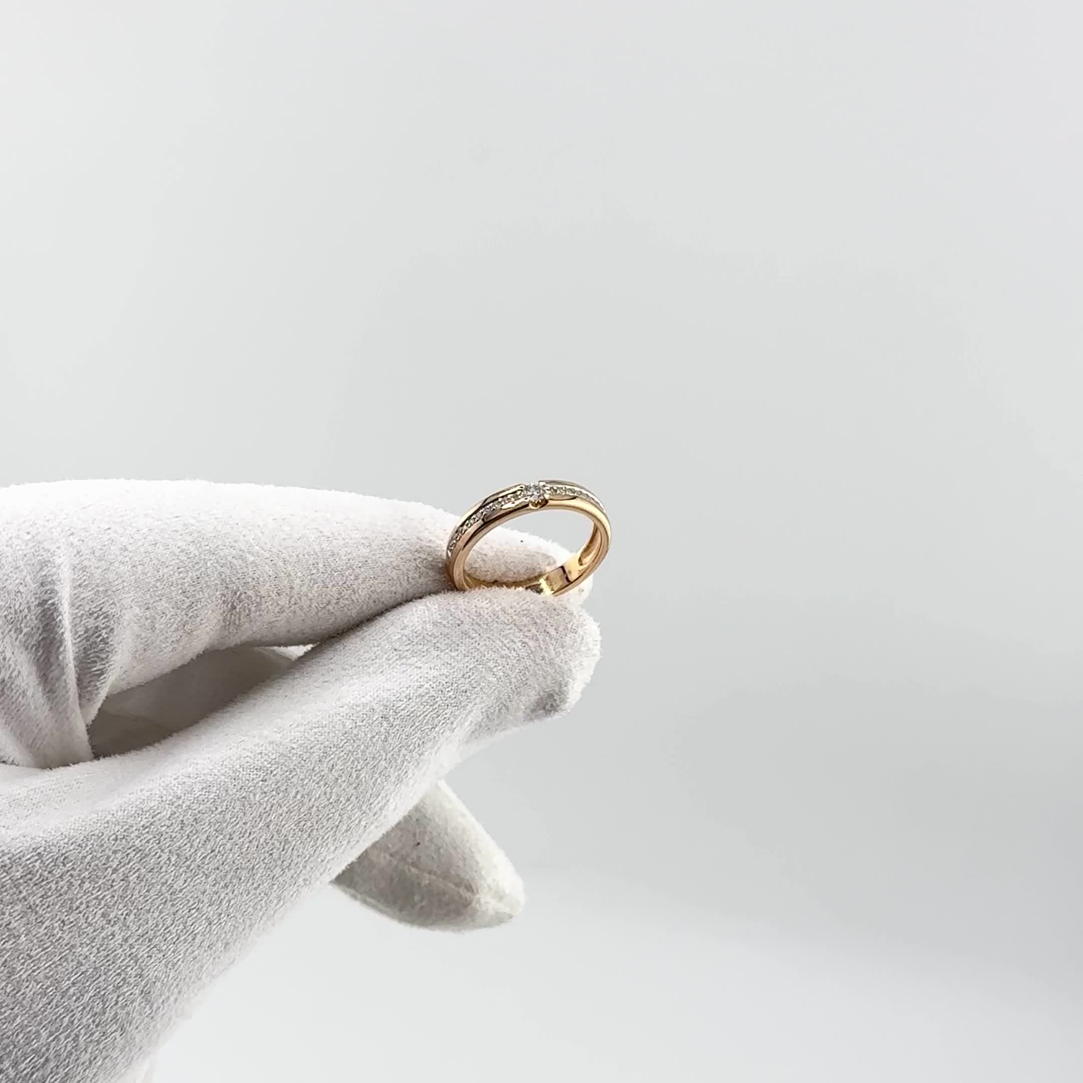 Кольцо с бриллиантами из золота 585 пробы арт. 1110271