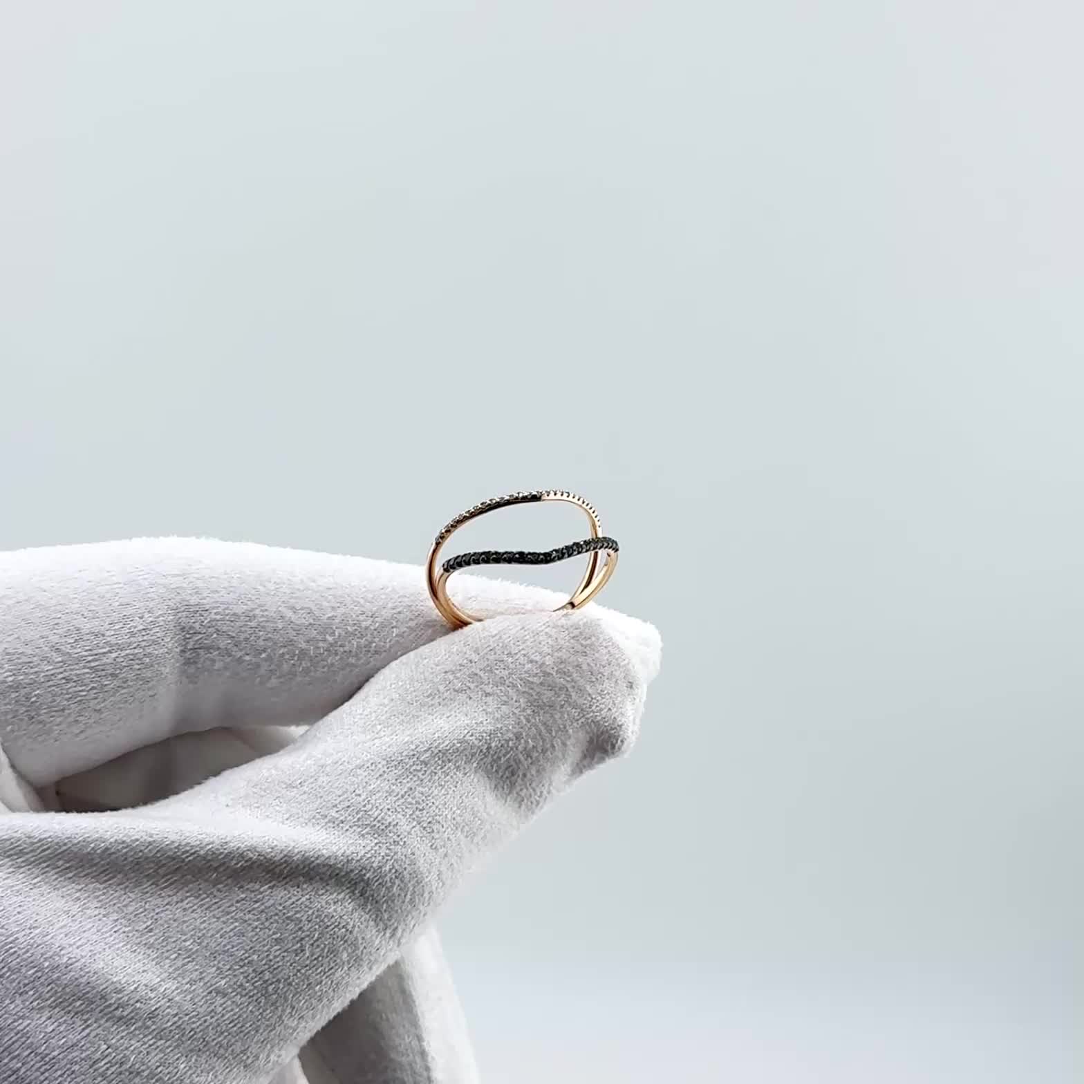 Кольцо с бриллиантами из золота 585 пробы арт. 12347-113