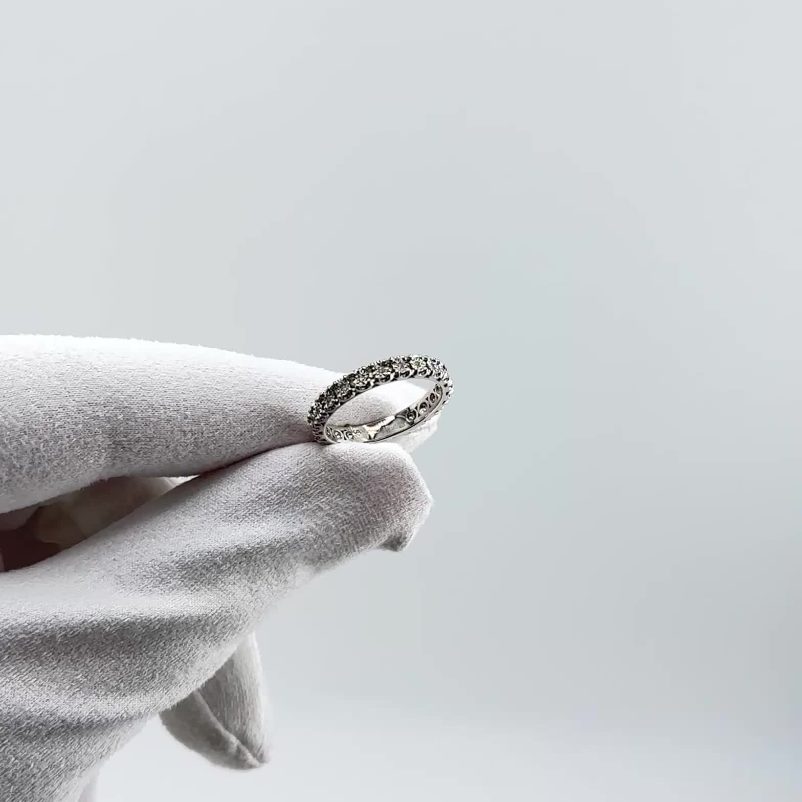 Кольцо с бриллиантами из белого золота 585 пробы арт. 13476-200