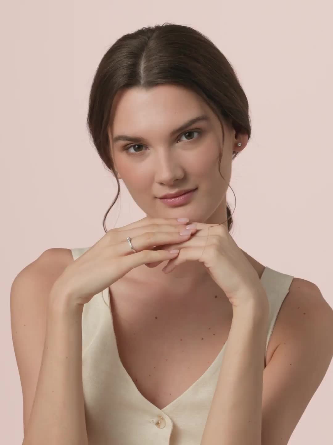 Кольцо с бриллиантами из белого золота 585 пробы арт. 14231-200