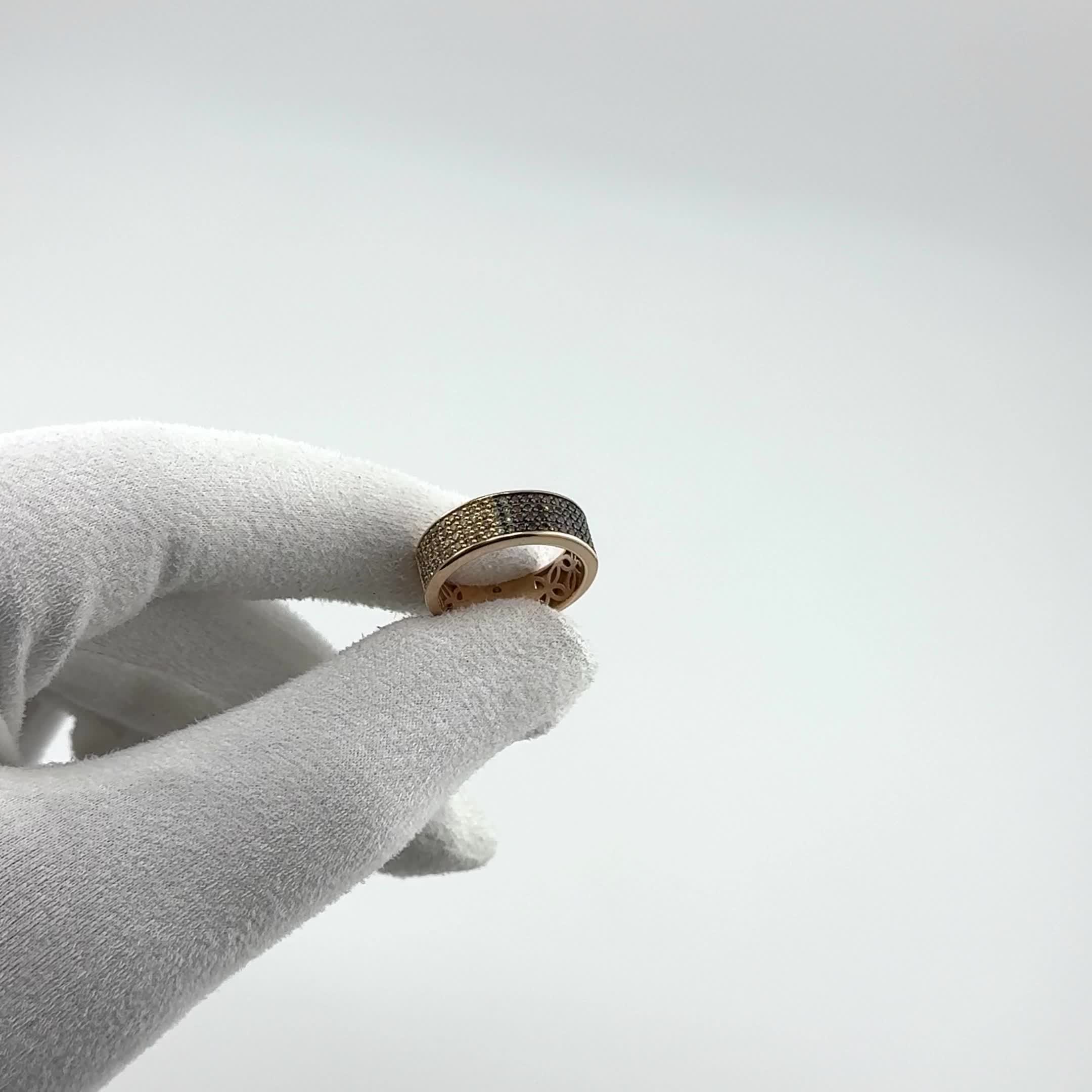 Кольцо с бриллиантами из золота 585 пробы арт. 14299-118