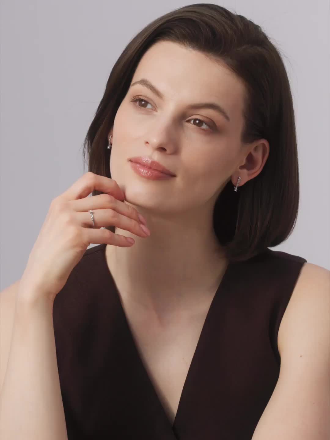 Кольцо с бриллиантом из белого золота 585 пробы арт. 14307-200