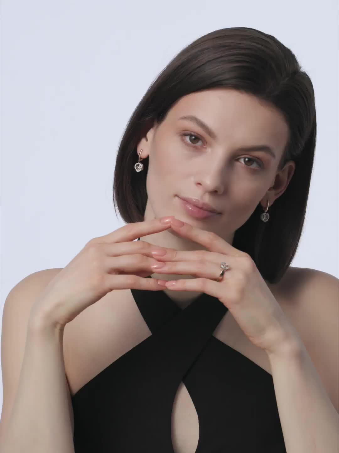 Кольцо с танцующим бриллиантом из золота 585 пробы арт. 14324-100